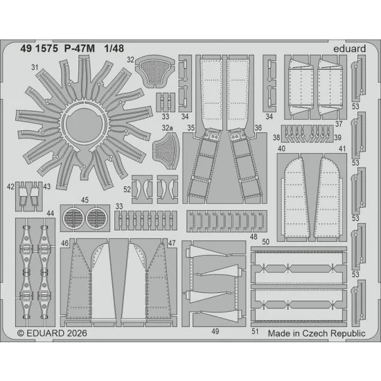 Eduard 491575 1/48 P-47M PE set for MiniArt kits