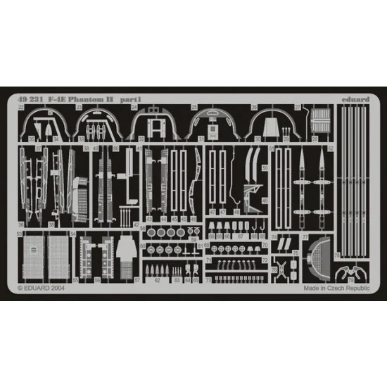 Eduard 49231 Colour Photoetch for 1/48 F-4E Phantom II for Hasegawa kit