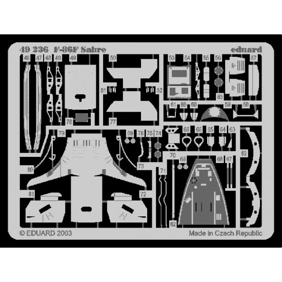 Eduard 49236 1/48 North American F-86F Sabre Colour Photoetch Set Vol.1 for Hasegawa kit