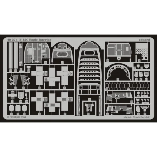 Eduard 49274 Colour Photoetch for 1/48 F-15C Interior for Hasegawa kit