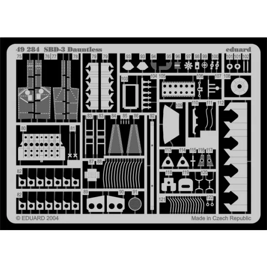 Eduard 49284 1/48 Douglas SBD-3 Dauntless Colour Photoetch Vol.1 for Accurate Miniatures kit