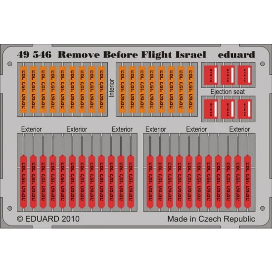 Eduard 49546 Colour Photoetch for 1/48 Remove Before Flight - Israel