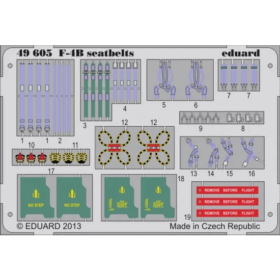 Eduard 49605 1/48 McDonnell F-4B Phantom Seatbelts for Academy kit