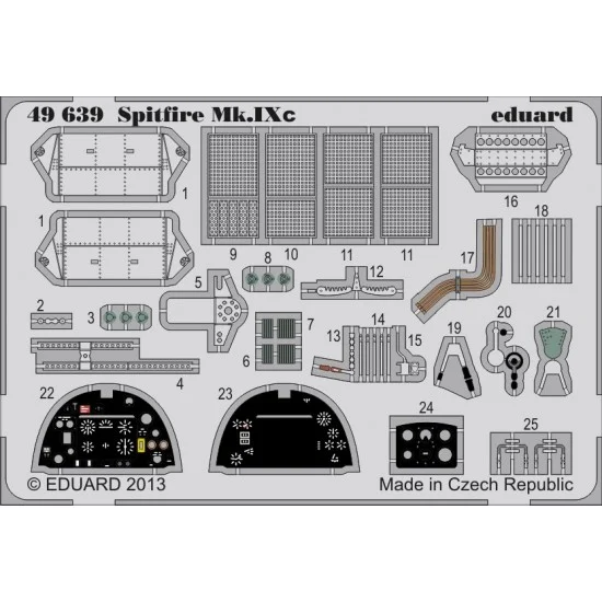 Eduard 49639 1/48 Supermarine Spitfire Mk.IXC Detail-up Set for Eduard kit