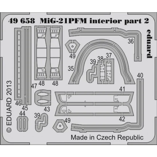 Eduard 49658 1/48 Mikoyan MiG-21PFM Interior Detail Set for Eduard kits