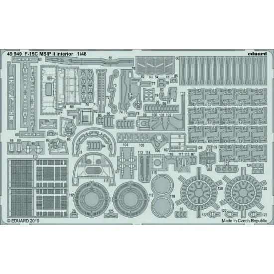 Eduard 49949 1/48 McDonnell Douglas F-15C Eagle MSIP II Interior Detail Parts for G.W.H kits