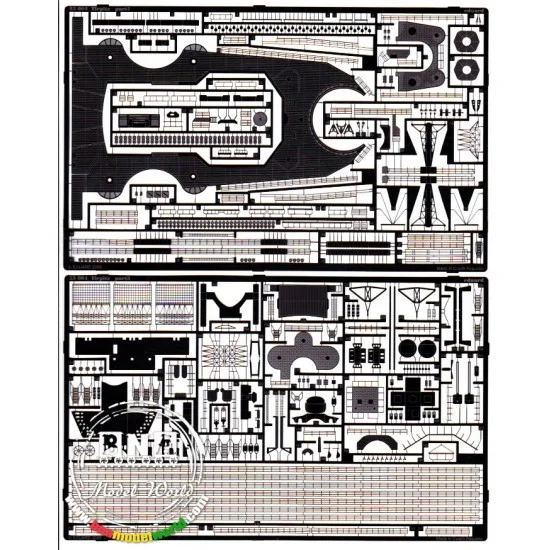 Eduard 53004 Photo-etched parts for 1/350 German battleship Tirpitz for Tamiya kit