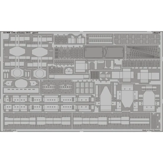 Eduard 53069 1/350 USS Arizona (BB-39) 1941 Detail Set for HobbyBoss kit