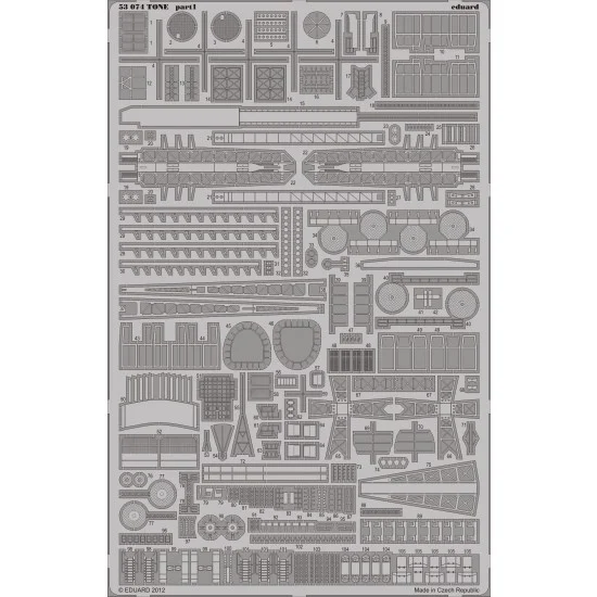 Eduard 53074 1/350 Tone Japanese Heavy Cruiser Detail-up Set for Tamiya kit (2 PE Sheets)
