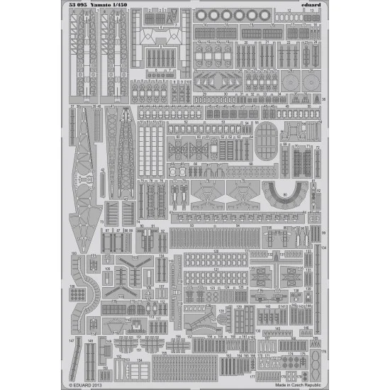 Eduard 53095 1/450 IJN Yamato Battleship Detail Set for Hasegawa kits - Model Ships & Boats