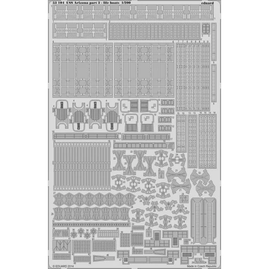 Eduard 53104 1/200 USS Arizona BB-39 1941 Part 3 - Life Boats for Trumpeter kits
