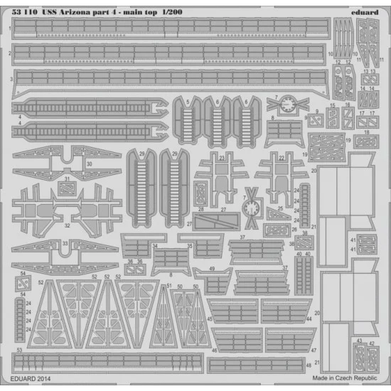Eduard 53110 1/200 USS Arizona Detail Set Vol.4 - Main Top for Trumpeter kits