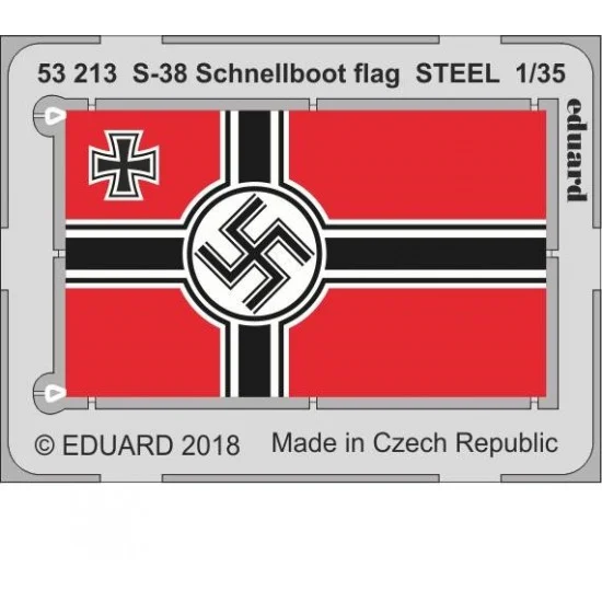 Eduard 53213 1/350 S-38 Schnellboot Flag STEEL Photo-etched set for Italeri kits