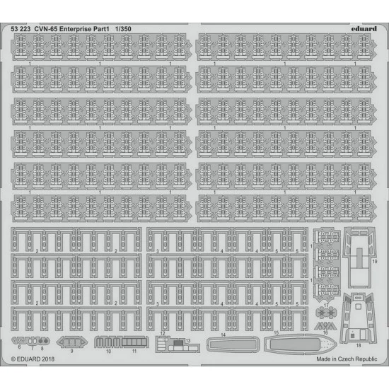 Eduard 53223 1/350 USS CVN-65 Enterprise Pt.10 Detail-up Set for Tamiya kits