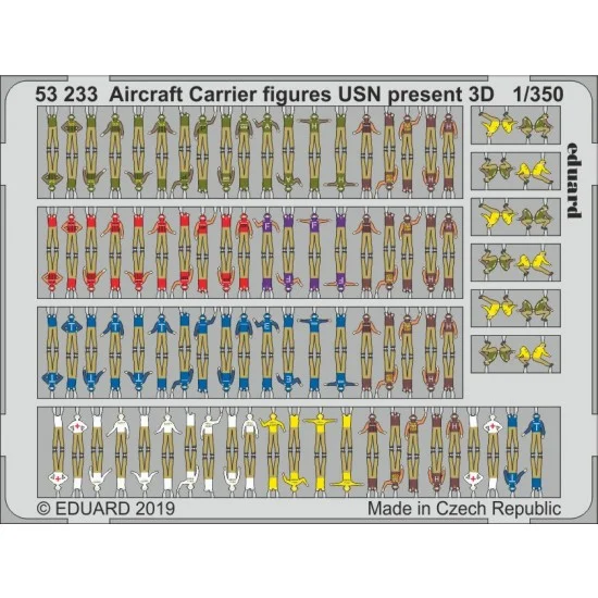 Eduard 53233 1/350 USN Aircraft Carrier Figures Present Photo-etched Detail set
