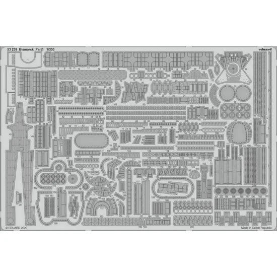 Eduard 53259 1/350 German Battleship Bismarck Detail Set Part 1 for Trumpeter kits - Model Ships & Boats