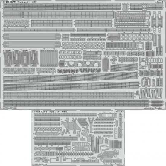 Eduard 53279 1/350 Tirpitz Battleship part 1 Detail Set for Trumpeter kits - Model Ships & Boats