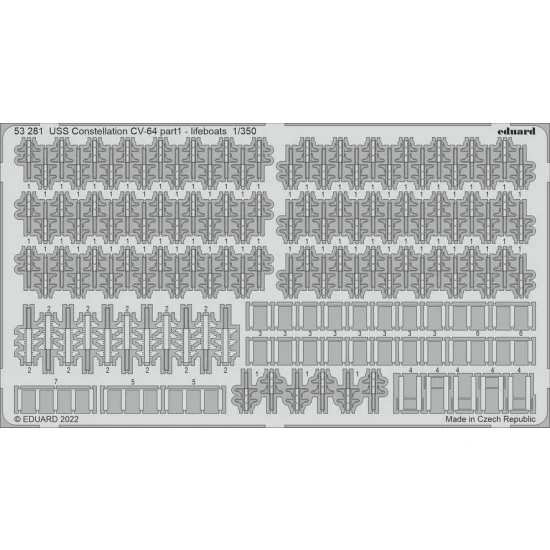 Eduard 53281 1/350 USS Constellation CV-64 part 1 Lifeboats Detail Set for Trumpeter kits
