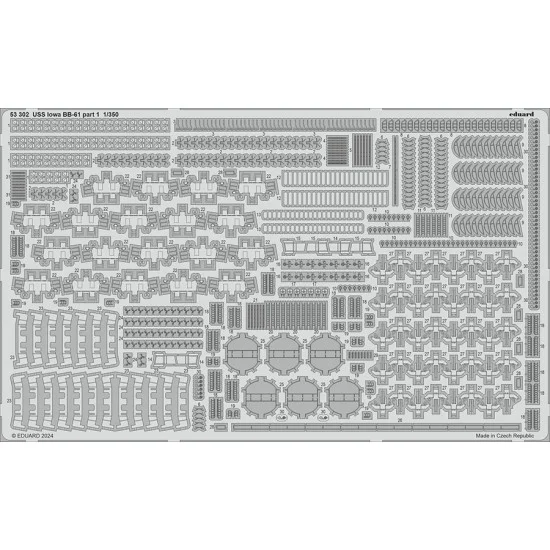 Eduard 53302 1/350 USS Iowa BB-61 Part 1 Photo-Etched Accessories for HobbyBoss kits