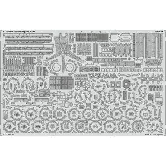 Eduard 53303 1/350 USS Iowa BB-61 Part 2 Photo-Etched Accessories for HobbyBoss kits