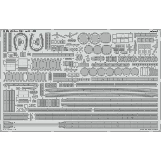 Eduard 53304 1/350 USS Iowa Bb-61 Photo-etched set for Hobby Boss kits