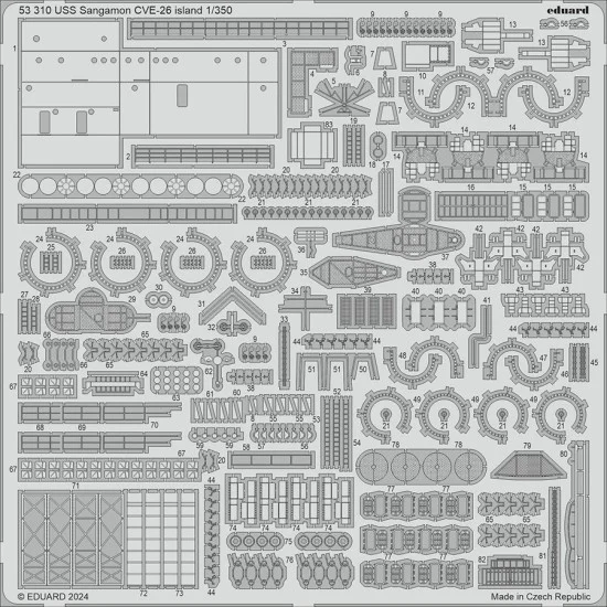 Eduard 53310 1/350 USS Sangamon CVE-26 Photo-etched set for Trumpeter kits