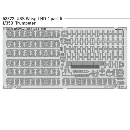 Eduard 53322 1/350 USS Wasp LHD-1 Amphibious Assault Ship part 5 PE parts for Trumpeter kits