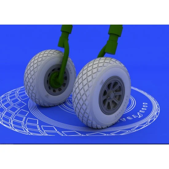 Eduard 632015 1/32 North American P-51 Mustang Wheels for Tamiya kit