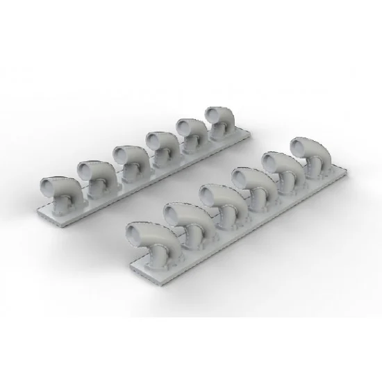Eduard 632081 1/32 Bell P-39Q/N Airacobra Exhaust Stacks for Kittyhawk kit (2pcs)