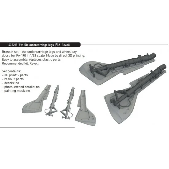 Eduard 632213 1/32 Focke-Wulf Fw 190 Undercarriage Legs for Revell kits