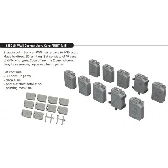 Eduard 635040 1/35 WWII German Jerry Cans - Scenics & Diorama