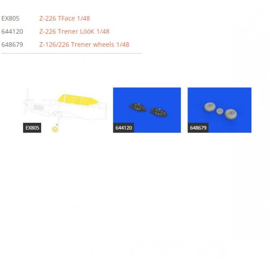 Eduard 644132 1/48 Zlin Z-226 Detail Parts for Eduard kits