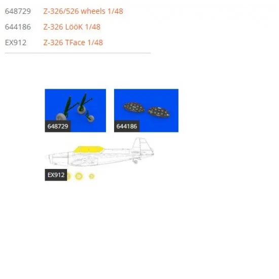 Eduard 644197 1/48 Zlin Z-326 Detail set for Eduard kits
