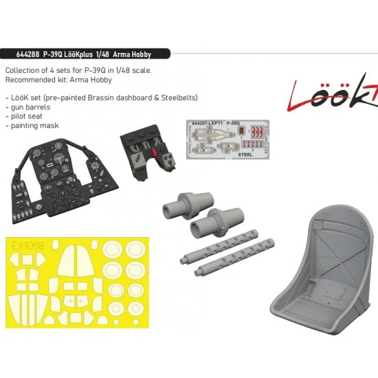 Eduard 644288 1/48 Bell P-39Q Airacobra Detail Set for Arma Hobby kits
