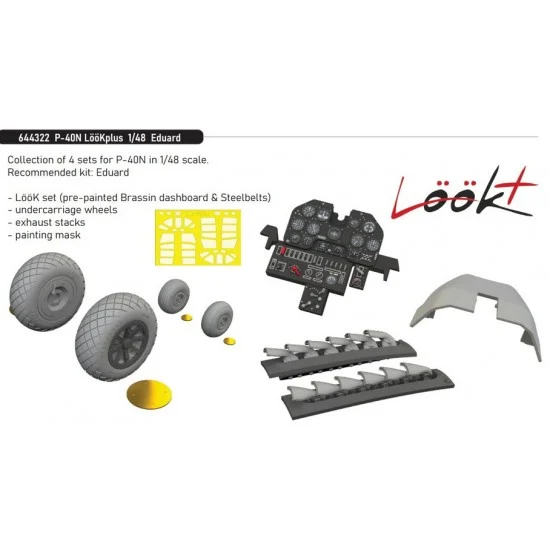 Eduard 644322 1/48 P-40N Detail Set for Eduard kits