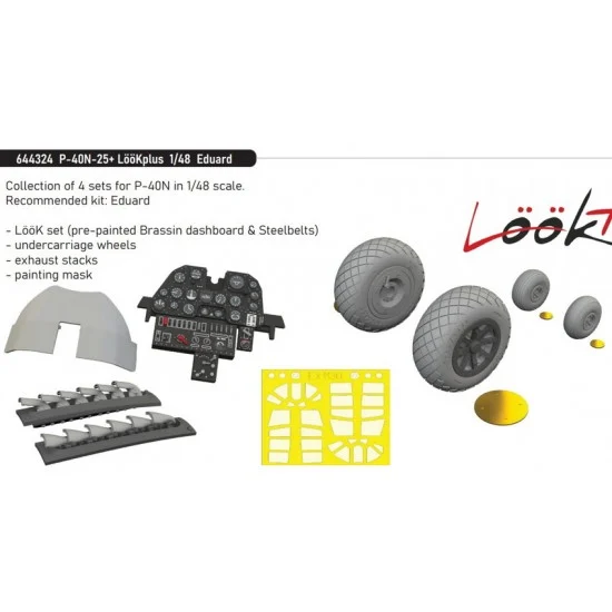 Eduard 644324 1/48 P-40N-25+ Detail Set for Eduard kits