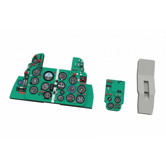 Eduard 644335 1/48 MiG-21F turquiose Dashboard and Seatbelts for Eduard kits