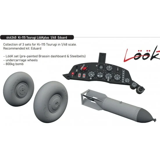 Eduard 644340 1/48 Ki-115 Tsurugi Detail Set for Eduard kits