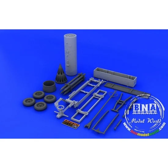 Eduard 648046 1/48 Rocket Launcher B-8M1 and Loading Cart - Brassin Set