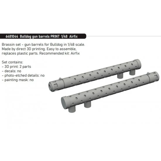 Eduard 6481044 1/48 Bristol Bulldog Gun Barrels for Airfix kits - Model Planes