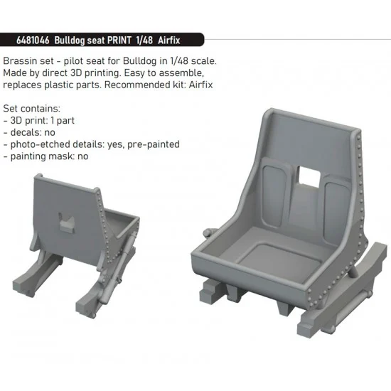 Eduard 6481046 1/48 Bristol Bulldog Seat for Airfix kits - Model Planes