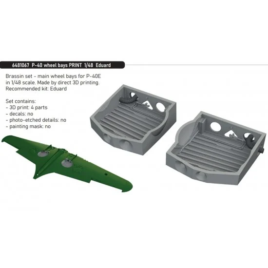 Eduard 6481067 1/48 P-40 Wheel Bays for Eduard kits