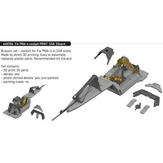 Eduard 6481104 1/48 Focke-Wulf Fw 190A-4 Cockpit for Eduard kits