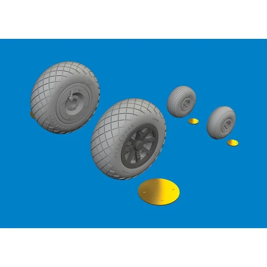 Eduard 6481134 1/48 P-40N Wheels Diamond Tread for Eduard kits