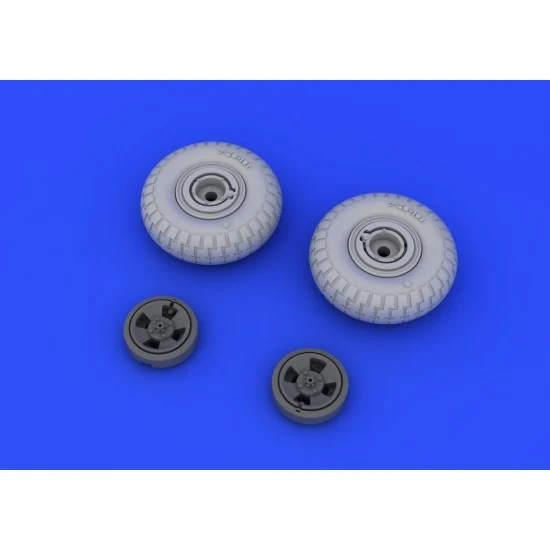 Eduard 648118 1/48 Supermarine Spitfire Resin Wheels (4 Spoke w/Pattern) Set for Eduard kit - Model Planes