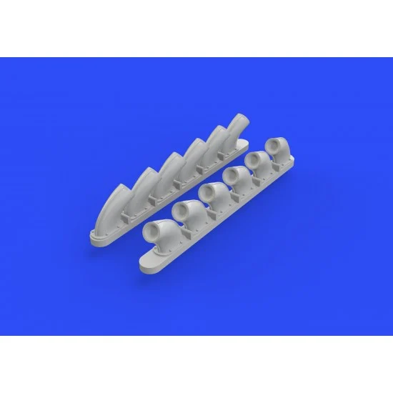 Eduard 648271 1/48 Curtiss P-40B Tomahawk Exhaust Stacks for Airfix kit