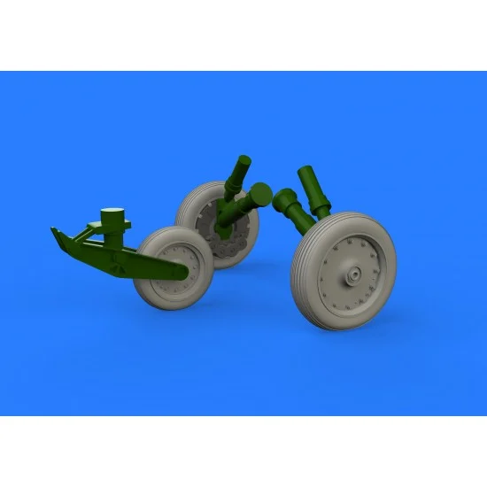 Eduard 648387 1/48 F-8 Crusader Wheels Brassin Set for Eduard/Hasegawa kits