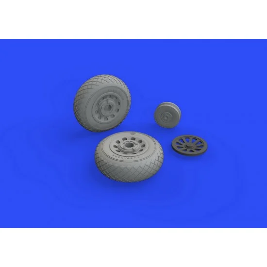 Eduard 648494 1/48 North American P-51D Mustang Wheels Diamond Tread for Eduard kits