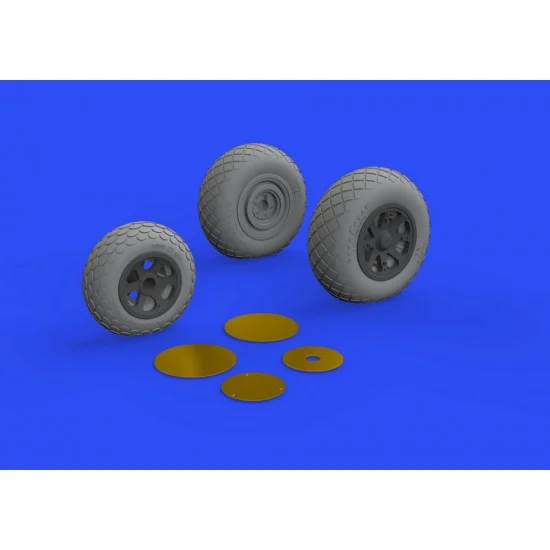 Eduard 648515 1/48 Lockheed P-38F/G Lightning Wheels Set for Tamiya kits