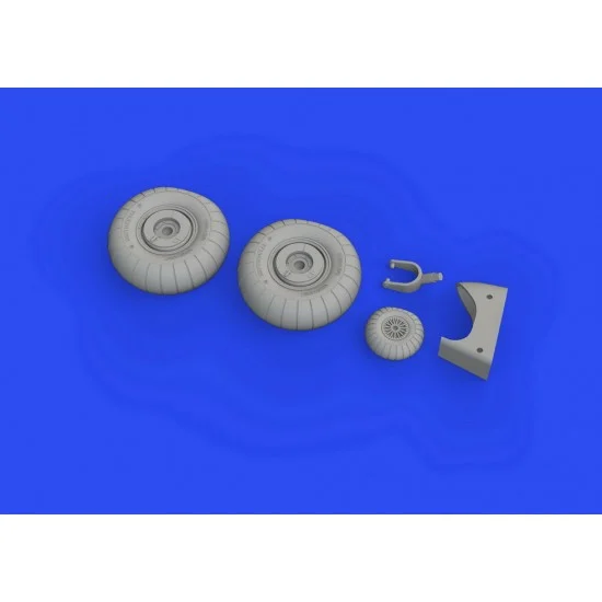 Eduard 648608 1/48 Dornier Do 17Z Wheels Detail Set for Eduard/ICM kits - Model Planes